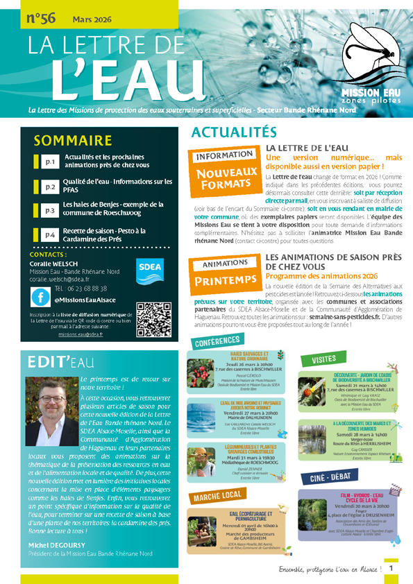 Lettre Eau Bande Rhénane 56