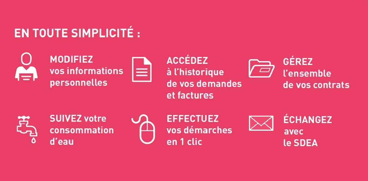 Les options du compte client SDEA