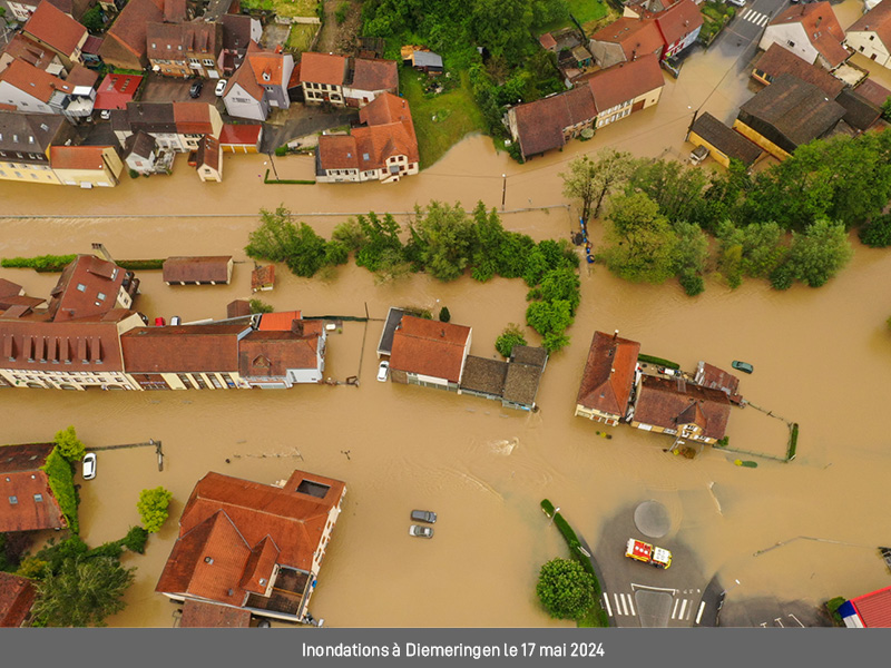 Photo inondation Diemeringen 2024 drone